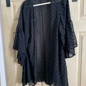 Torrid black kimono/duster - size 2